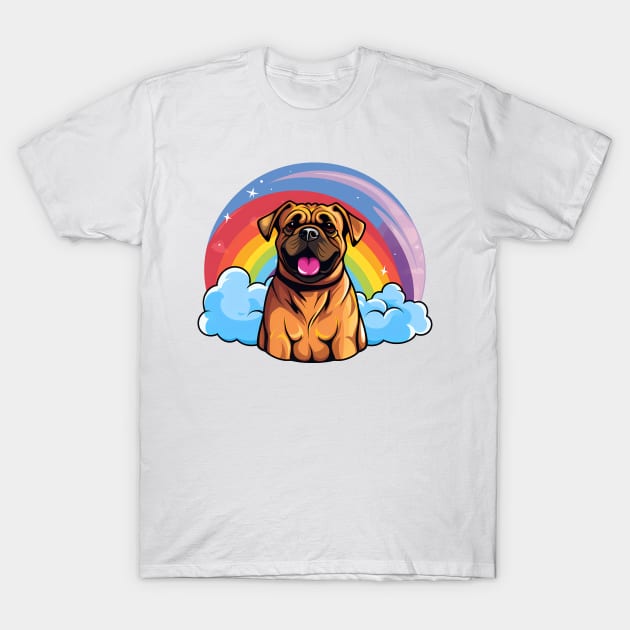 Cute Boerboel Rainbow Cloud Kawaii Dog Happy Puppy T-Shirt by Sports Stars ⭐⭐⭐⭐⭐